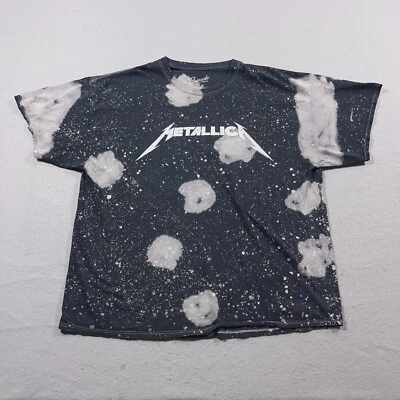 Metallica Shirt Men XL Bravado Black Bleached Graphic Band Distressed Faded - Image 1 of 4