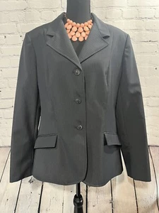 Reed Hill SZ 22 Women’s Double Vent Dark Gray Pinstripes Wool Blend - Picture 1 of 10