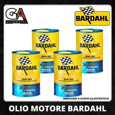 BARDHAL Olio Motore Auto Bardahl 5w40 XTA Polarplus Fullrene alta viscosità 4 Litri