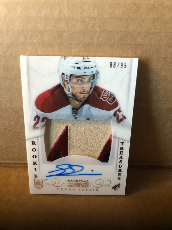 2013-14 Panini National Treasures #176 Lucas Lessio JSY AU RC 88/99 - Image 1 of 2