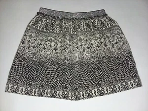 Zara Girls Black White Pattern Skirt Textured Textile Fabric Girls Sz 7 8 VEUC - Picture 1 of 5