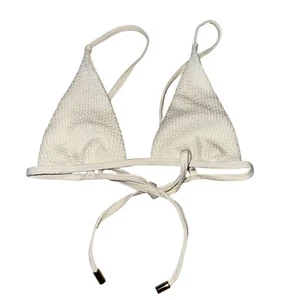 NWOT MONDAY Swimwear Barbados Ivory Crinkle Bikini Top Women's Petite P - Picture 1 of 6