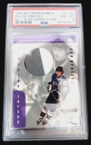 1999-2000 Be A Player Memorabilia Wayne Gretzky All-Star Jersey PSA 8 - 3 Color