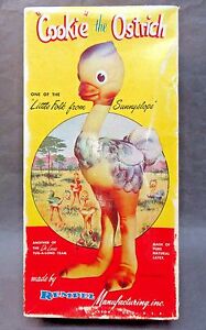 1950's empty box REMPEL "COOKIE" THE OSTRICH rubber squeak squeeze toy BOX ONLY