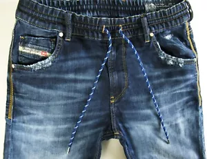 HOT Women's DIESEL @ KRAILEY 69KD Slim TAPERED CROPPED SWEAT JOGG PANTS Jeans 27 - Picture 1 of 13
