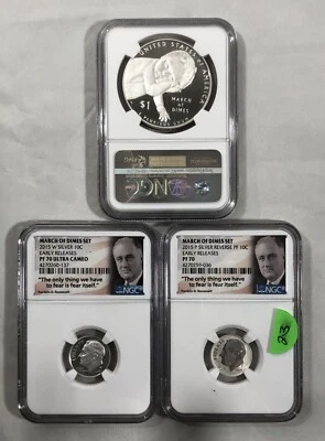 3pc 2015 March of Dimes Set. NGC PR70. ER - Image 1 of 4