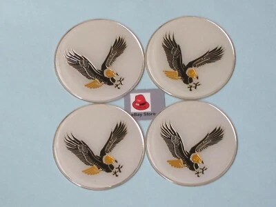 Lowrider Hydraulics Eagle Logo Pegatina para Alambre Rueda Llanta Tapa Central Blanco, 4 piezas Foto 1 de 4