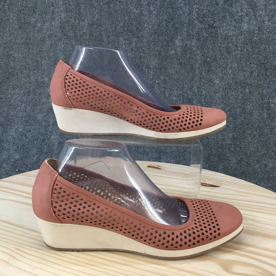 Zapatos Naturalizer Mujer 9M Brylee Pump Rosa Perforado Imitación Cuero Tacones de Cuña Foto 1 de 4