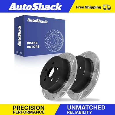 Rear Drilled Slotted Brake Rotors for 2005-2009 Subaru Outback Legacy 2.5L Foto 1 de 4