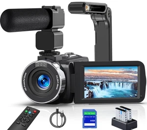 8K 64MP Camcorder Video Camera 18X Digital Zoom Youtube Vlogging Camera Webca... - Picture 1 of 7