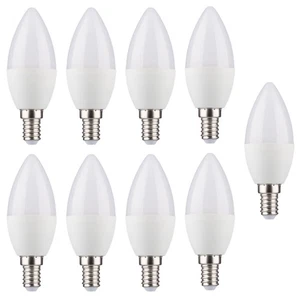 9 x Müller-Licht LED Lampen Kerzen 4,9W = 40W E14 matt 470lm warmweiß 2700K 180° - Bild 1 von 3