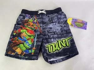 Teenage Mutant Ninja Turtles TMNT Boys Size 5 Lined Swim Trunks Board Shorts NEW - Picture 1 of 9