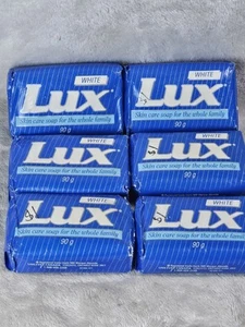 Vintage 6 Bar Lot LUX White Beauty Bath Bar Soap 90G Or 3.1 oz Each - Picture 1 of 7