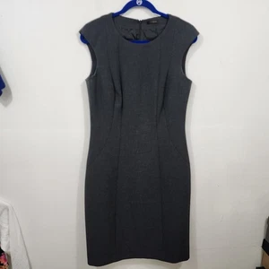 Vestido recto tejido Peserico Ponte gris sin mangas cuello redondo forrado cremallera IT 46 - Imagen 1 de 24