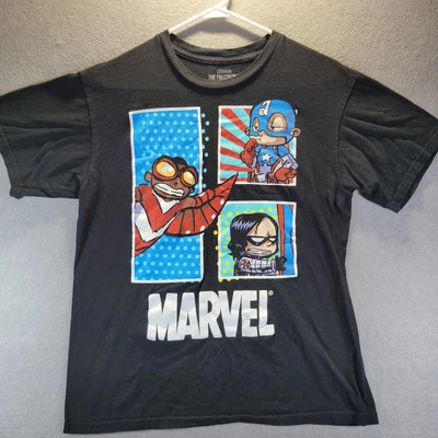 Marvel Studios Tshirt Boys MEDIUM The Falcon and the Winter Soldier BLACK - Image 1 of 4