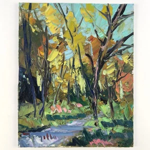 Early Jose Trujillo Painting 2016 “The Pathway” 8x10 Oil On Canvas COA - Picture 1 of 6