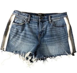 Hudson Womens Sz 24 Gemma Denim Shorts, Cutoff, WMR6008DVA, Zipper Sides, 3" - Picture 1 of 10