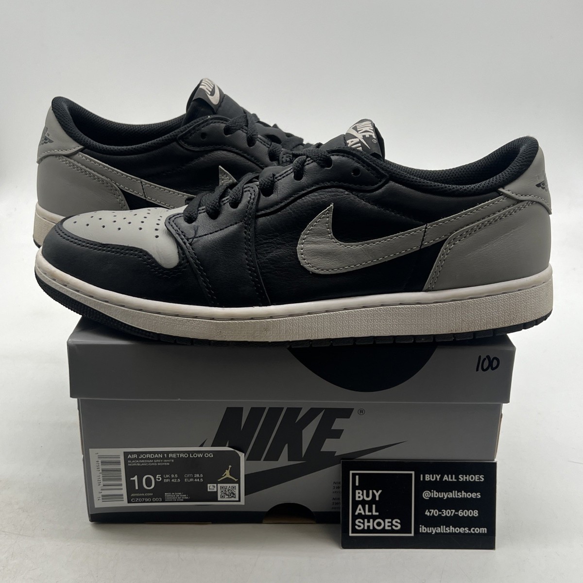 靴 NIKE AIRJORDAN1 LOW OG Shadow 23cm Jordan 1 Retro Low OG Shadow