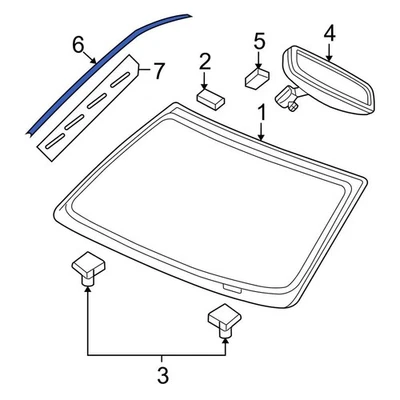 For Dodge Ram 1500 2009-2010 Dodge 68297608AB Front Right Windshield Molding Foto 1 de 2