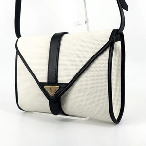 Auténtico Bolso de Hombro Yves Saint Laurent Cuero PVC Blanco YSL Bandolera - Imagen 1 de 22