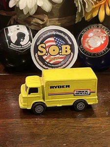 Corgi Juniors Leyland Terrier Ryder Rental Truck Yellow Diecast USED EX Cond - Picture 1 of 10