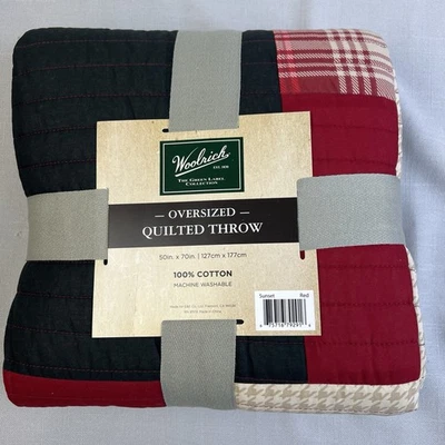 Woolrich  Quilted Throw  Cabin Lifestyle Patchwork 50 x  70 Cotton Warm Rustic - Image 1 of 4