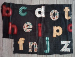 letter windham vintage alphabet fun fabric piece 16 x 8 inch 13 letters new - Picture 1 of 2