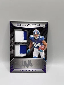 Jalin Hyatt 2023 Panini Black RPA Dual Patch Auto RC /75 Giants #RSM-18 Blue - Picture 1 of 2