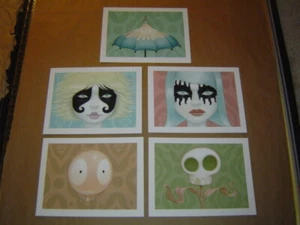 Tara McPherson Somewhere Under the Rainbow Mini Art Print Set of 5 Poster - Picture 1 of 1