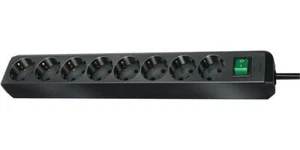 Eco-Line Euro 8 Gang Extension, 3m, Black - BRENNENSTUHL - Picture 1 of 1