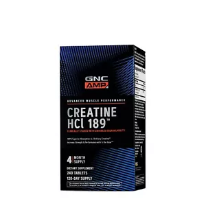 GNC AMP Creatine HCl 189 - 240 Tablets (120 Servings) Four Months Supply - Picture 1 of 4