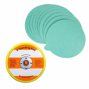 Almohadilla de respaldo de lijado PSA de 6" con 10 piezas papel de lija PSA de grano 80 - Imagen 1 de 1
