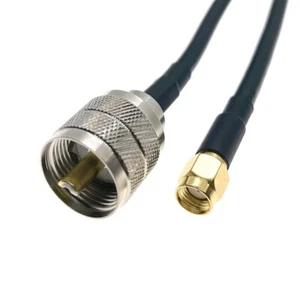 UHF MALE PL-259 PL259 Plug to RP-SMA male pigtail coax RG58 connector cable Lot - Picture 1 of 6