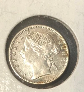 1895 Insediamenti dello Stretto 10 Centesimi Argento ALTA QUALITÀ Moneta Argento-Vittoria-KM#11 - Foto 1 di 4
