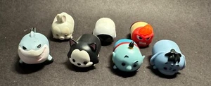 Disney Tsum Tsum Figurine Lot Set of 7 Eeyore Anger Dumbo Shark Figaro Oswald - Picture 1 of 8