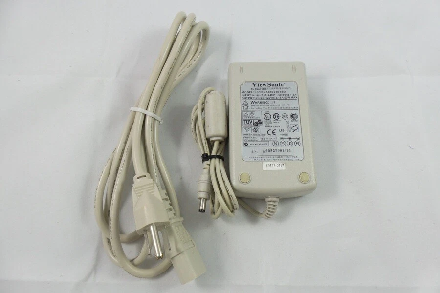 ViewSonic LCD Monitor AC Power Adapter PSU 12V 4.16A 50W (LSE9901B1250) - Image 1 of 1