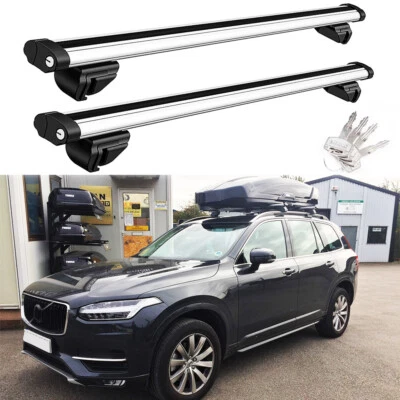 For Volvo XC90 2003-2024 53'' Top Roof Rack Cross Bar Luggage Cargo Carrier Lock Foto 1 de 4