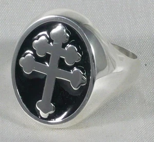 ANELLO CROCE LORENA ARGENTO 925 LORRAINE CROSS RING STERLING SILVER MAGNUM PI - Picture 1 of 6