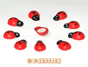 10 PETITES COCCINELLES EN BOIS POUR SCRAPBOOKING - Picture 1 of 1