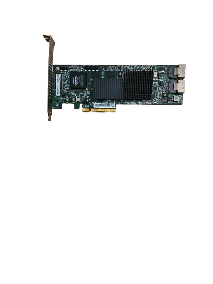 LSI AMCC PowerPC PPC405CR 9690SA-8I SAS SATA PCIe RAID Low Profile Controller. - Image 1 of 1