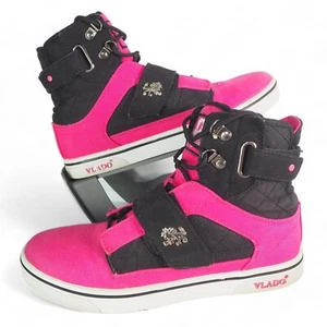 Vlado Footwear Atlas II High-Top Skate Shoes IG-1500W-1720 Pink Black Women's 9 - Picture 1 of 11