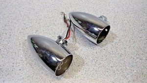 HARLEY DAVIDSON CHROME BULLET STYLE TURN SIGNAL HOUSING SET (H,h) - Picture 1 of 10
