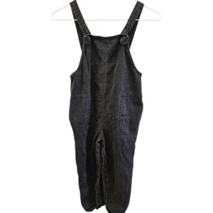 Old Navy Little Girls Jumper Cotton Washed Black Overalls Size 6 - Picture 1 of 5