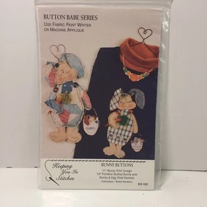 Bunny Buttons Applique Pattern Keeping You in Stitches - Picture 1 of 3
