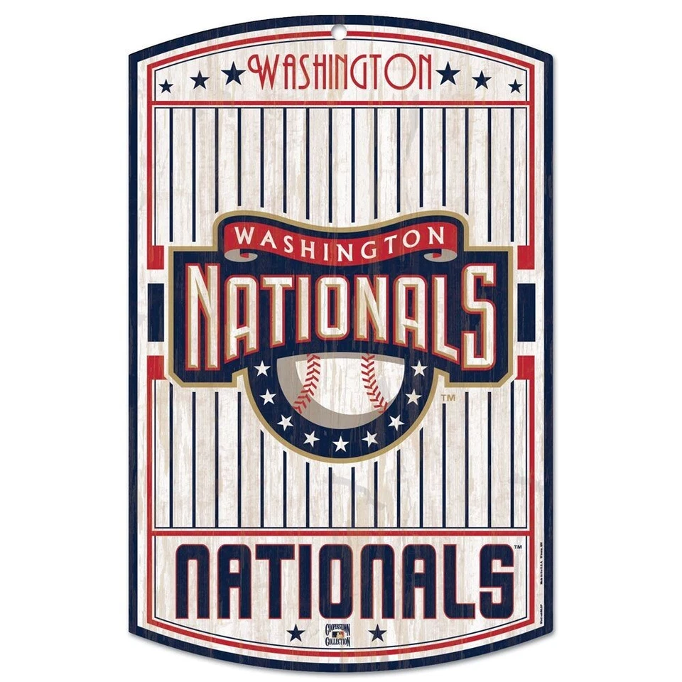 WASHINGTON NATIONALS COOPERSTOWN WOOD SIGN 11"x17" NEW WINCRAFT 👀 - Image 1 of 1
