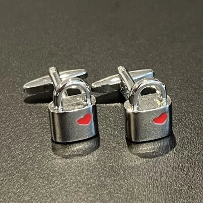 Fancy Lock Design Cufflinks In Box For Men Birthday Gift - Image 1 of 4