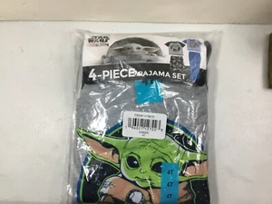 Star Wars Yoda child pajamas, cotton, 2 sets, size 4T, new in package - Picture 1 of 3