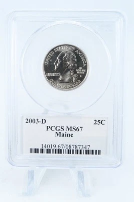 2003-D PCGS MS67 Maine State Quarter Business Strike 25C - Image 1 of 2