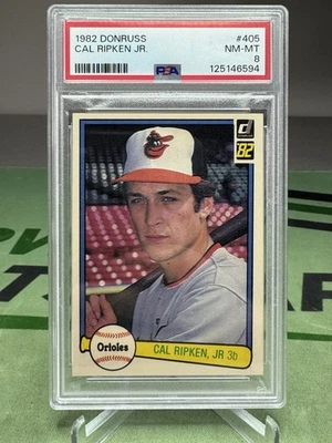 Donruss Cal Ripken Jr. 1982 Rookie RC #405 PSA 8 - Baltimore Orioles Foto 1 de 2