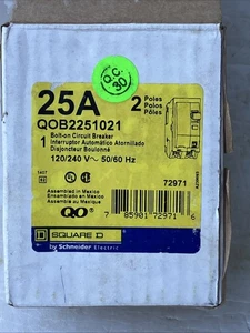 QOB2251021 - Square D Bolt-On 120V 25A 2 pole circuit breaker 10kA@120V - Picture 1 of 12
